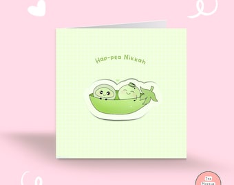Hap-pea Nikkah | Nikkah Card | Nikkah Mubarak Card | Islamic Wedding | Happy Anniversary Card | Islamic Card | Muslim Card | Muslim Gift