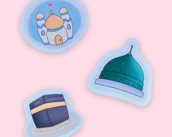 Mosque Stickers | Islamic Stickers | Waterproof Sticker | Vinyl Sticker | Glossy Sticker | Islamic Reminder | Islamic Quote | Islamic Prints