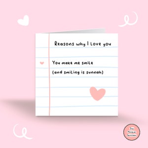 Motivi per cui ti amo Carta / Carta islamica / Carta musulmana / Biglietto d'auguri islamico / Biglietto d'auguri musulmano / Carta regalo islamica / Regalo islamico