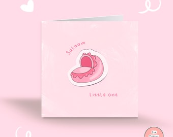 Salaam Little One Card | Baby Card | Islamic Card | Muslim Card | Islamic Greeting Card | Muslim Greeting Card | Muslim Baby Gift