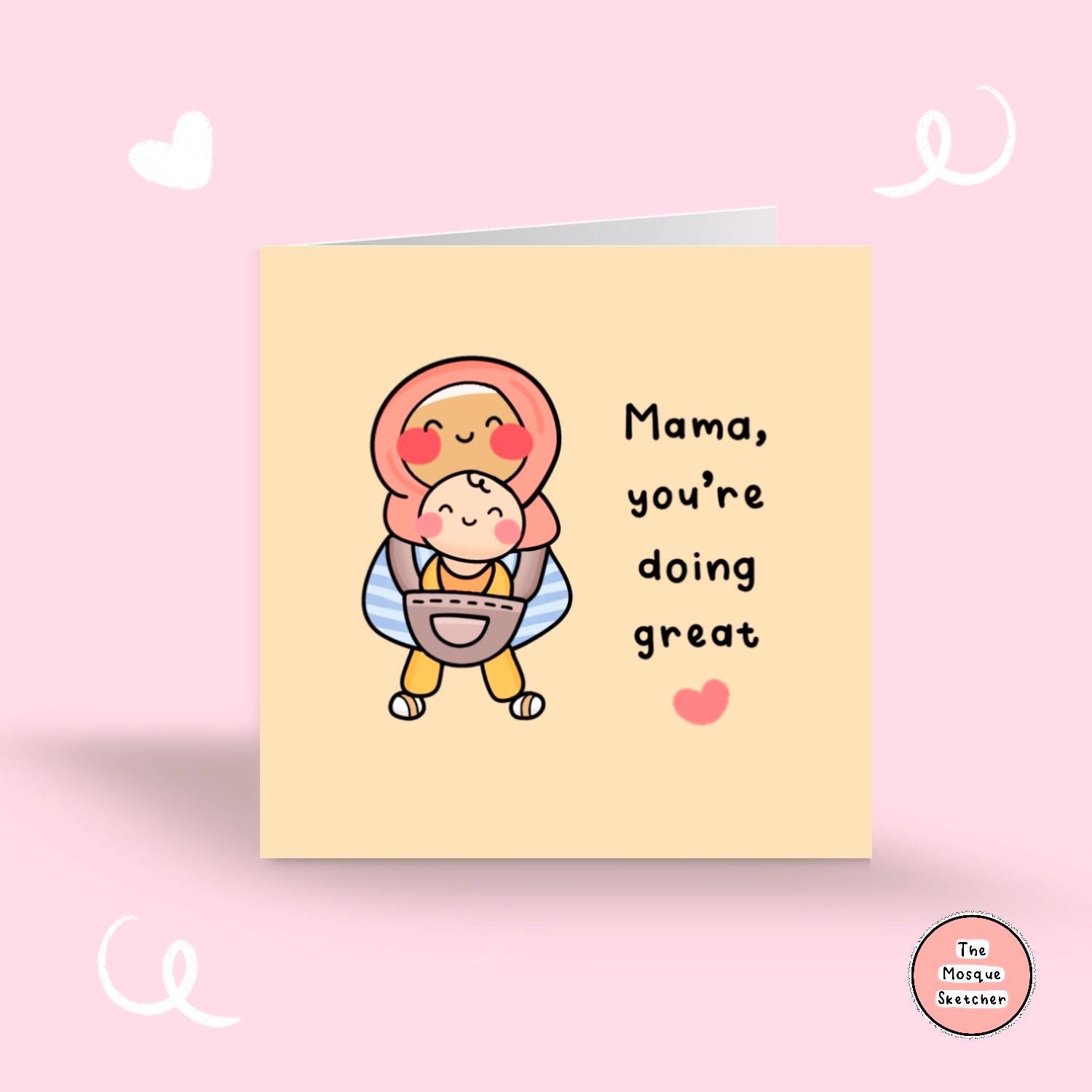 Mama, you’re doing great | Muslim Mama Card | Mother’s Day Card | Islamic Greeting Card | Muslim Greeting Card | Muslim Mama | New Mama Gift