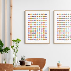 May include: Two framed prints with colorful circles containing Arabic text and the words "The 99 Names of Allah" and "The 99 Names of Allah".