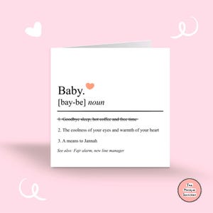 Muslimische Baby Karte | Muslimische Baby Karte | Lustige Karte | Islamische Grußkarte | Muslimische Grußkarte | Muslimische Baby Geschenk | Neue Eltern