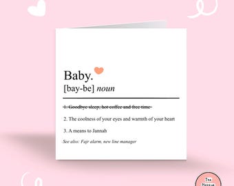 Muslim Baby Definition Card | Muslim Baby Card | Funny Card | Islamic Greeting Card | Muslim Greeting Card | Muslim Baby Gift | New Parents