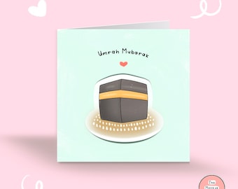 Umrah Mubarak Card | Hajj Mubarak Card | Islamic Greeting Card | Muslim Greeting Card | Islamic Gift Card | Islamic Gift | Umrah | Hajj