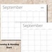 Printable 2024 &amp; 2025 Monthly Calendar Blank and Lined Monday and ...