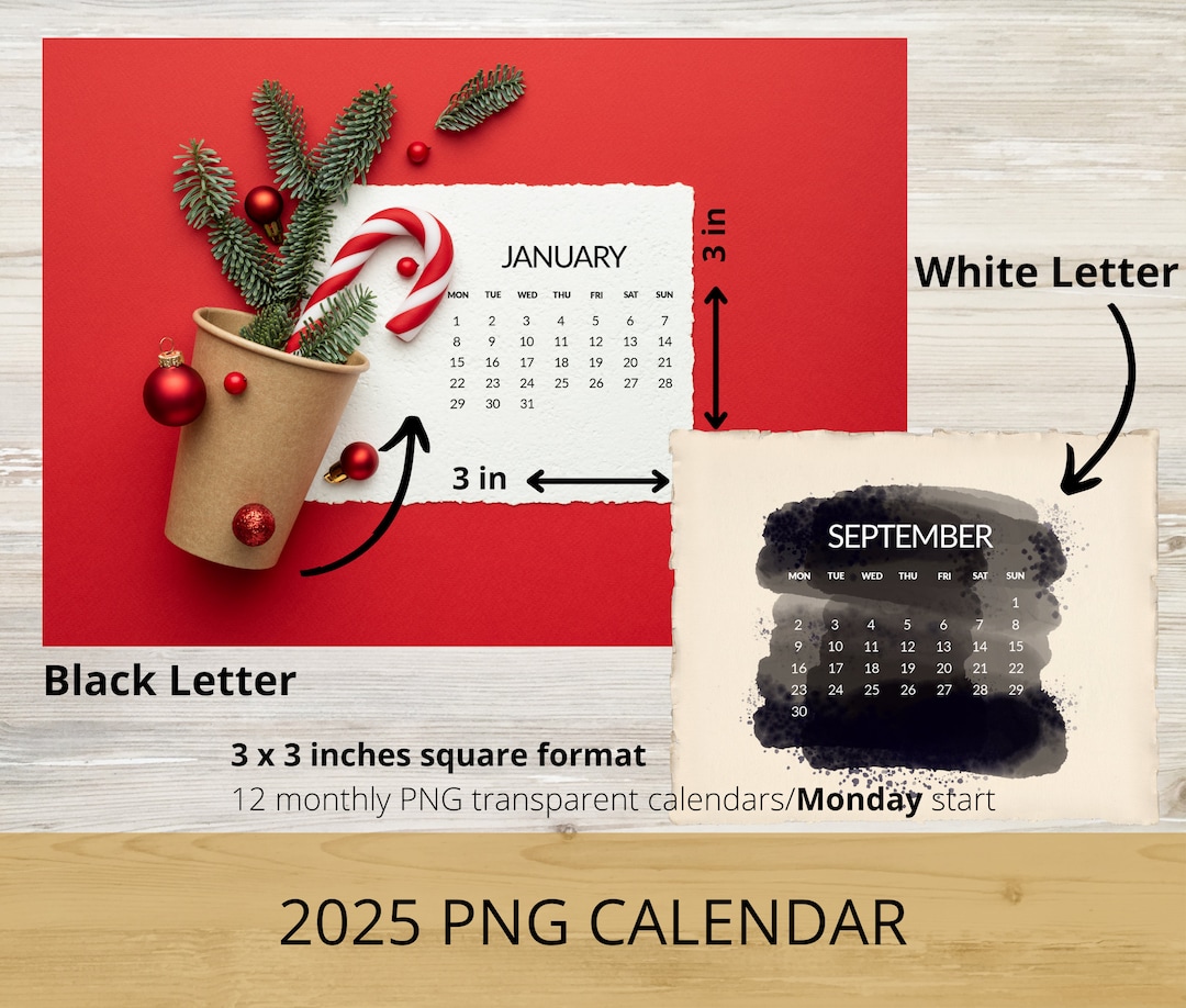 2025 Mini Calendar Digital Sticker for iPad Goodnotes Digital Calendar ...