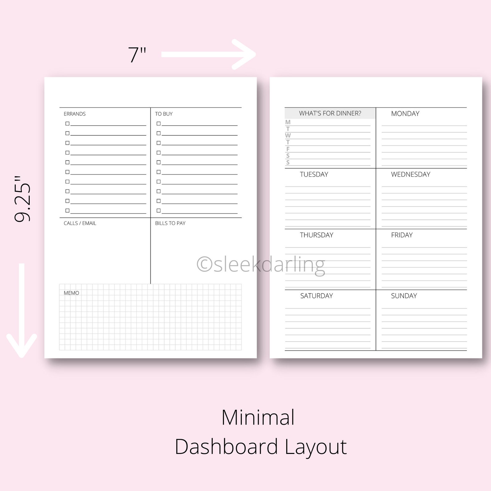Dashboard Layout Classic Happy Planner Printable HP Etsy