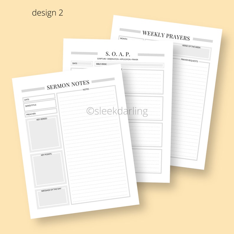 Printable Prayer Journal Bible Study Notes With Minimal - Etsy