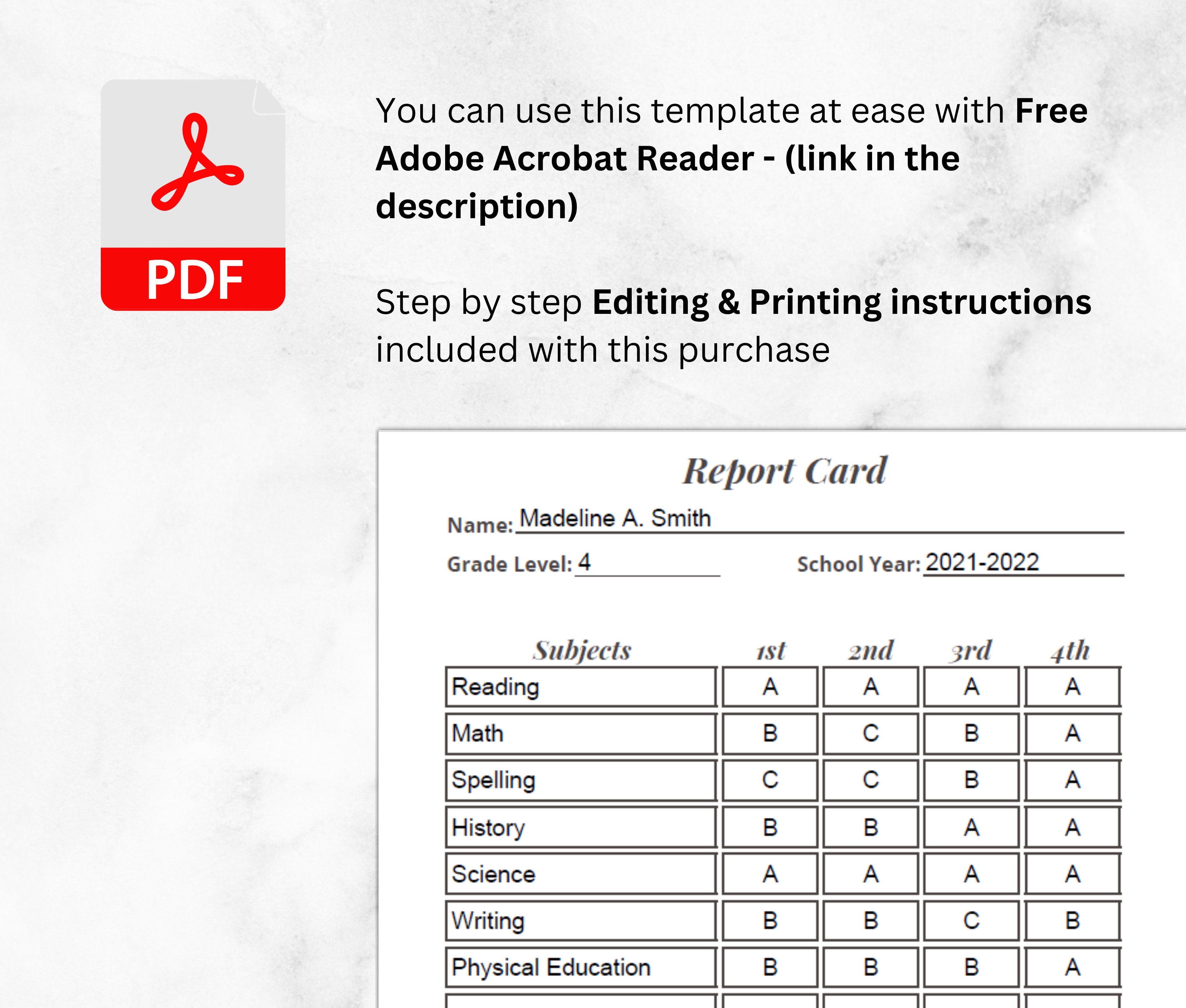 Fillable Printable Homeschool Report Card Grade Tracker For fillable-printable-homeschool-report-card-grade-tracker-for