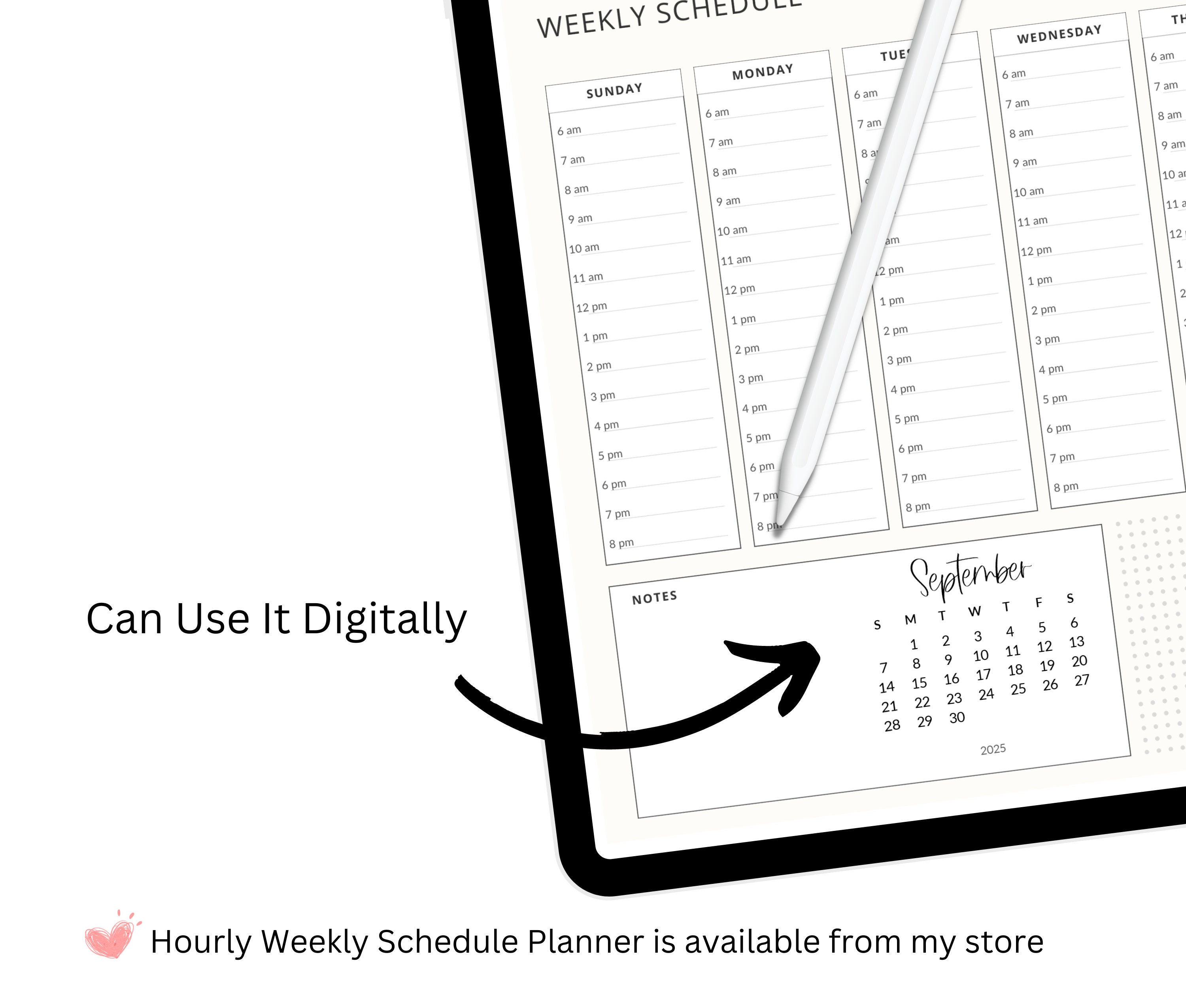 2024 & 2025 Monthly Mini PNG Calendar, Digital Sticker for Digital