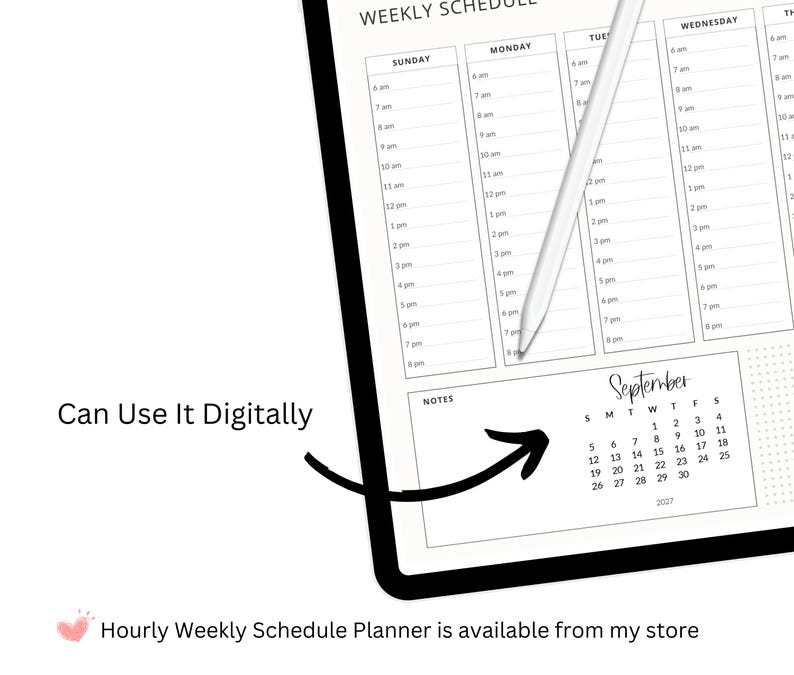 2026 & 2027 Monthly Mini PNG Calendar, Digital Sticker for Digital ...