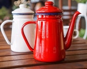 Handmade teapot 1.1L Enamel Coffee Pot Hand Tea Kettle Induction Cooker Gas Stove Universal