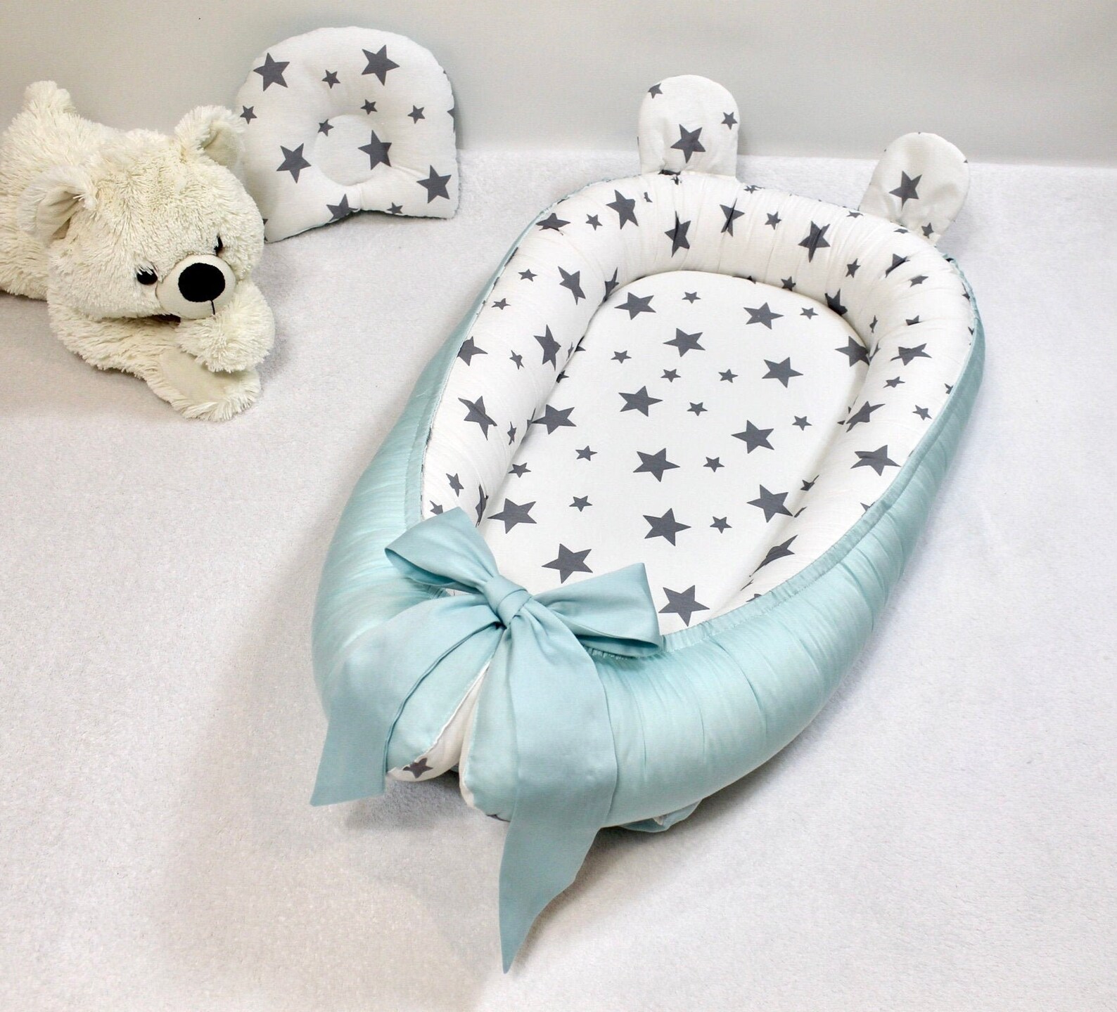 Baby nest with Pillow Newborn cocoon Todler nest Baby Etsy