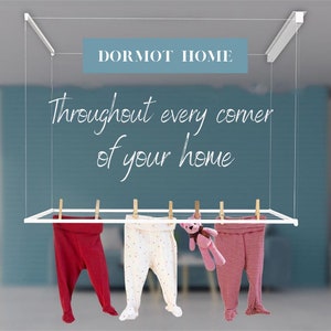 Ceiling Mounted Laundry Drying Rack: Space Saving Clothes Hanger