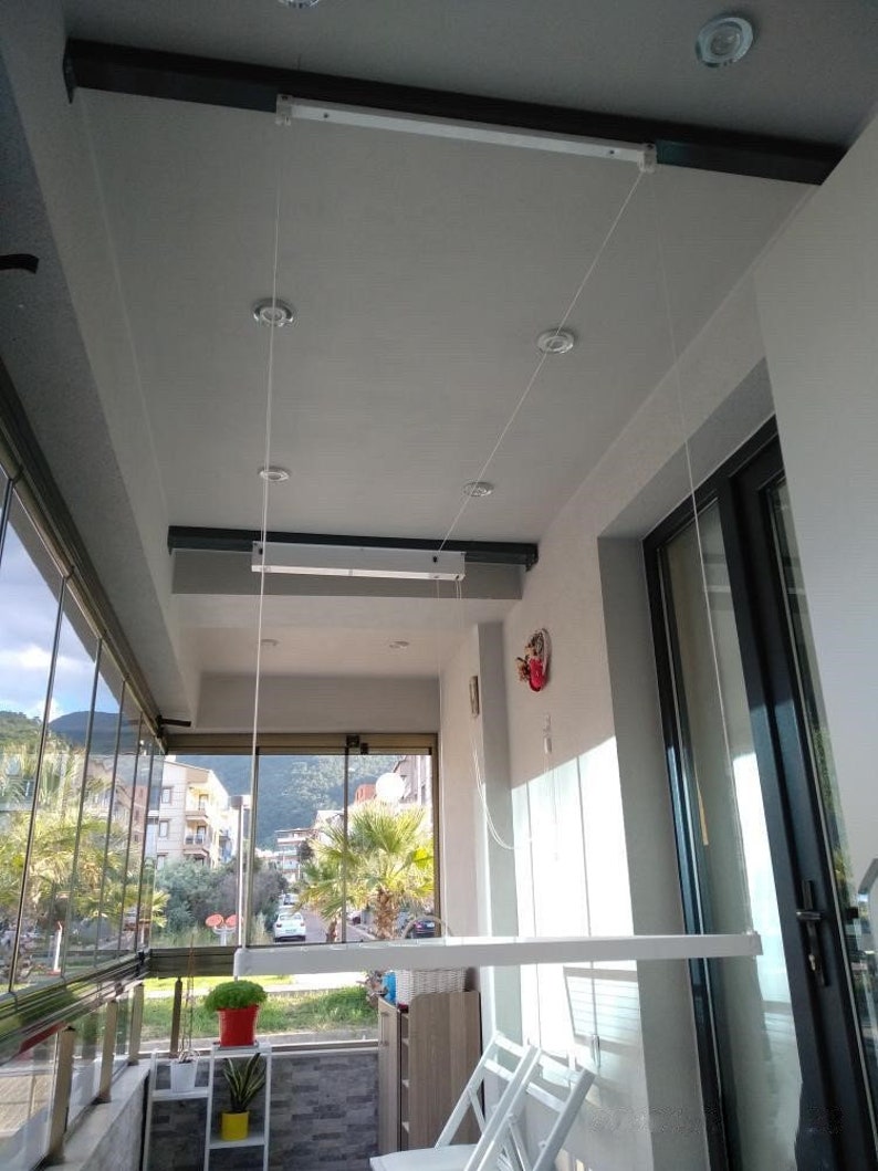 Ceiling Mounted Laundry Drying Rack Hanging Laundry Drying Etsy