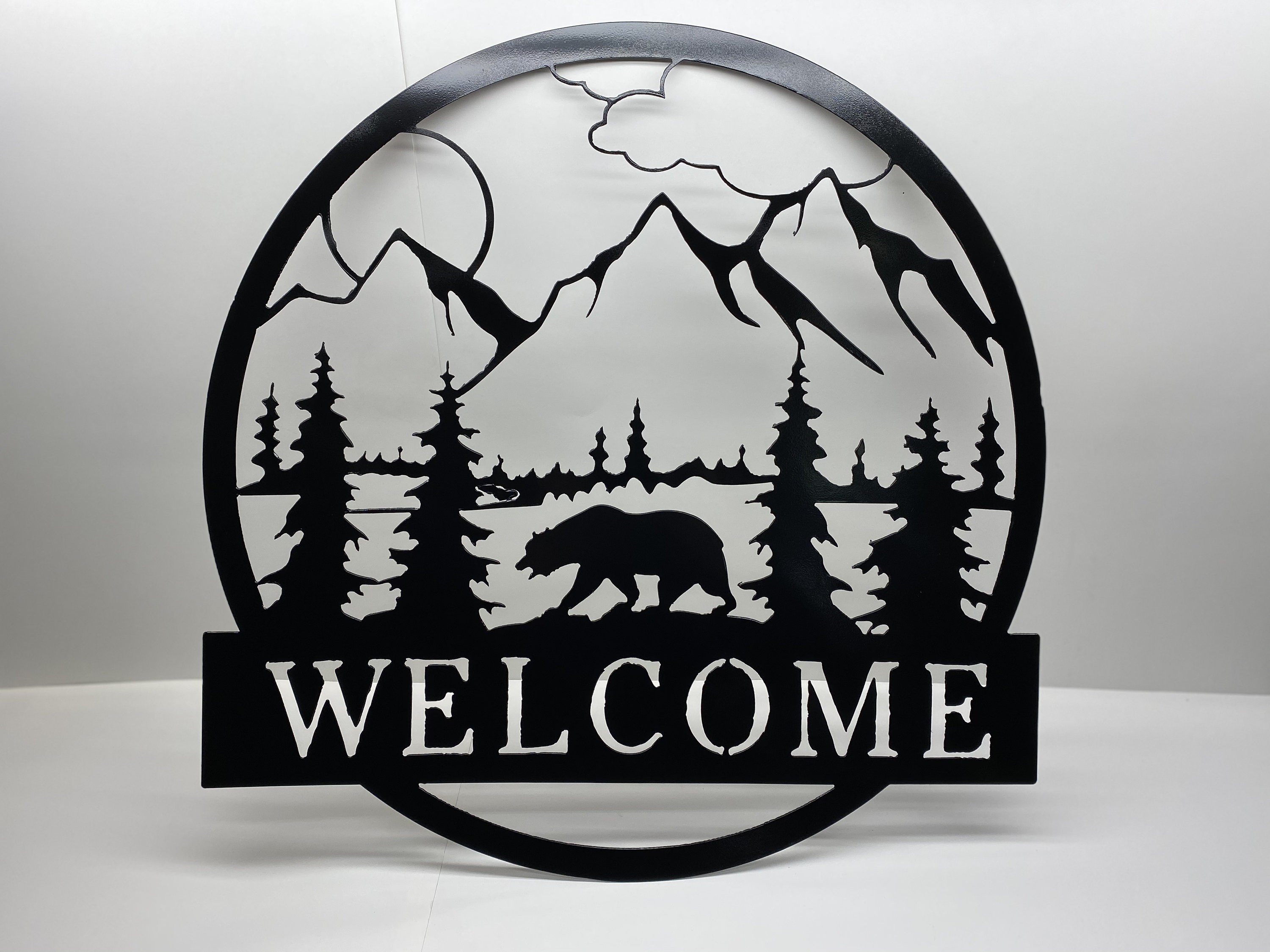 BIG Personalized Metal Sign Outdoor Bear Nature Etsy