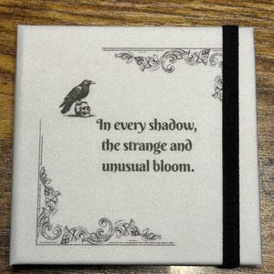 Gothic Raven & Skull Sticky Note Holder | Dark Academia Desk Decor, Handmade Witchy Office Accessories, Macabre Post-It Note Dispenser, Spooky Gift for Writers