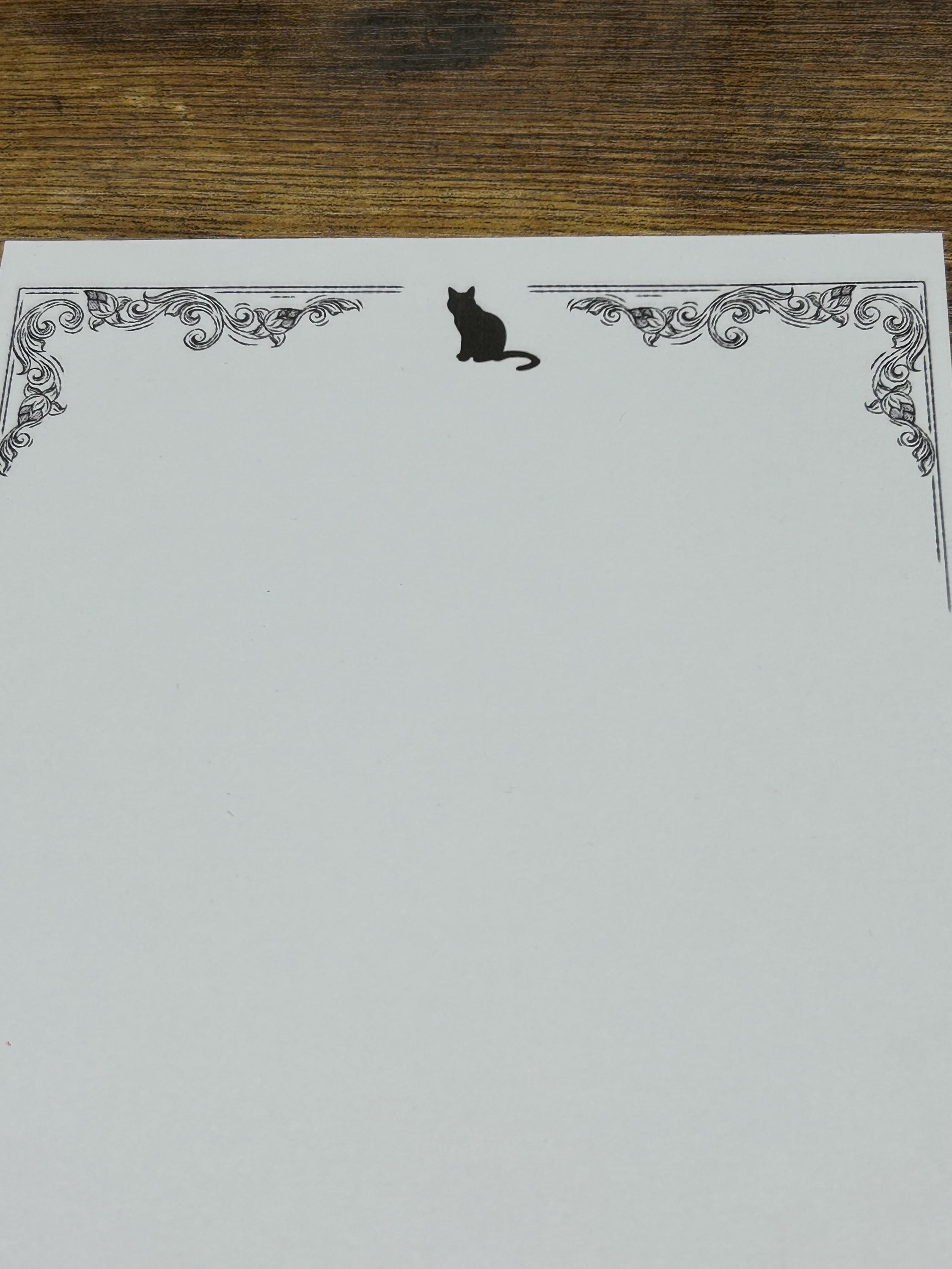 Notepad Template Goth Simple Custom Gothic Notepad With Initial • Victorian Goth Stationery ...