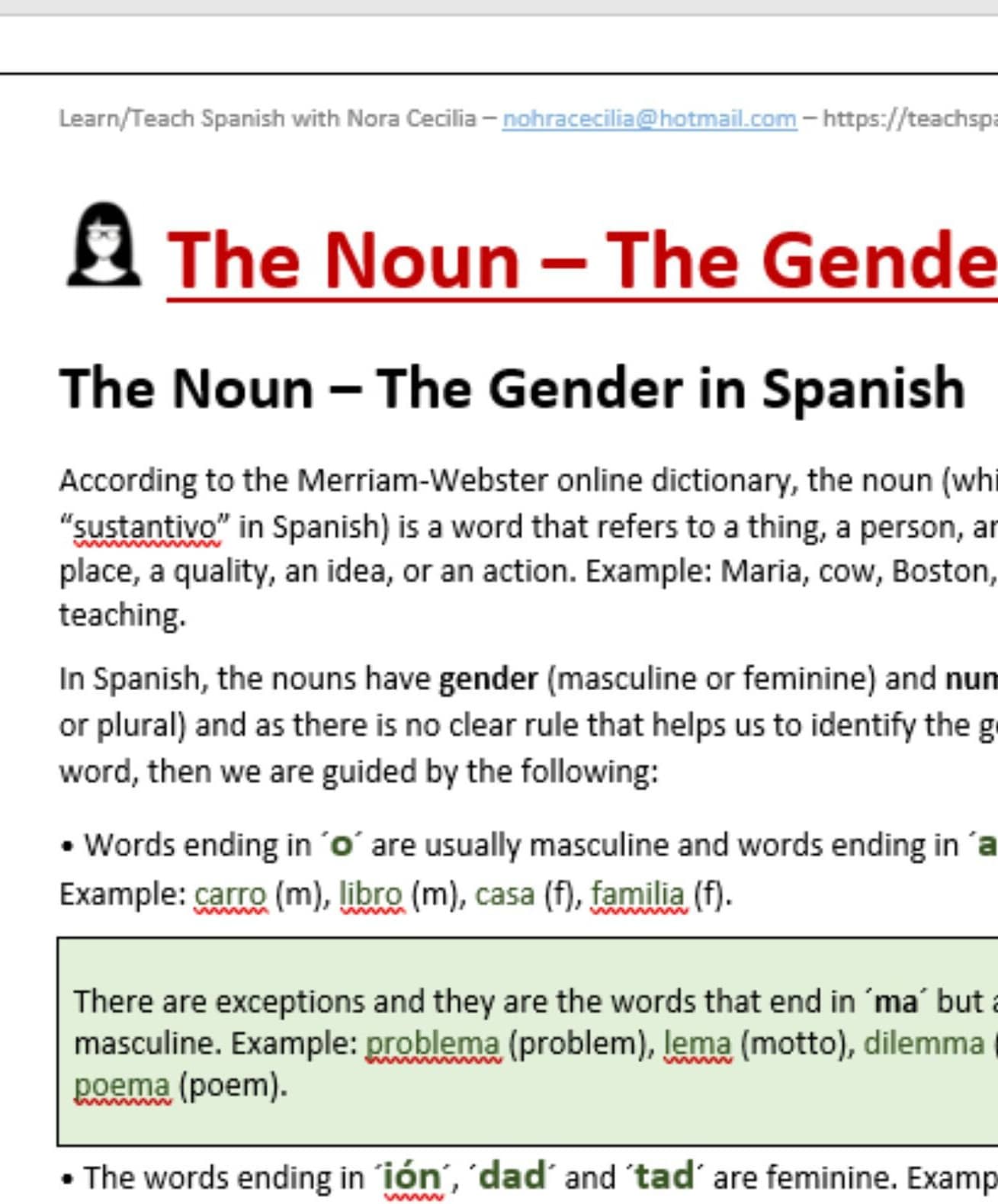 The Spanish Masculine & Feminine Explained Etsy