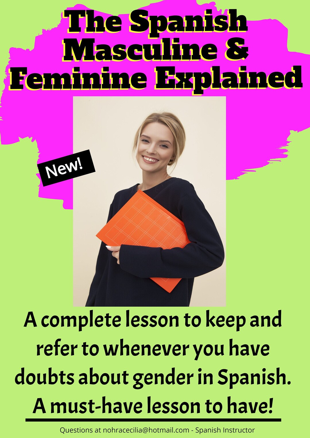 The Spanish Masculine & Feminine Explained Etsy