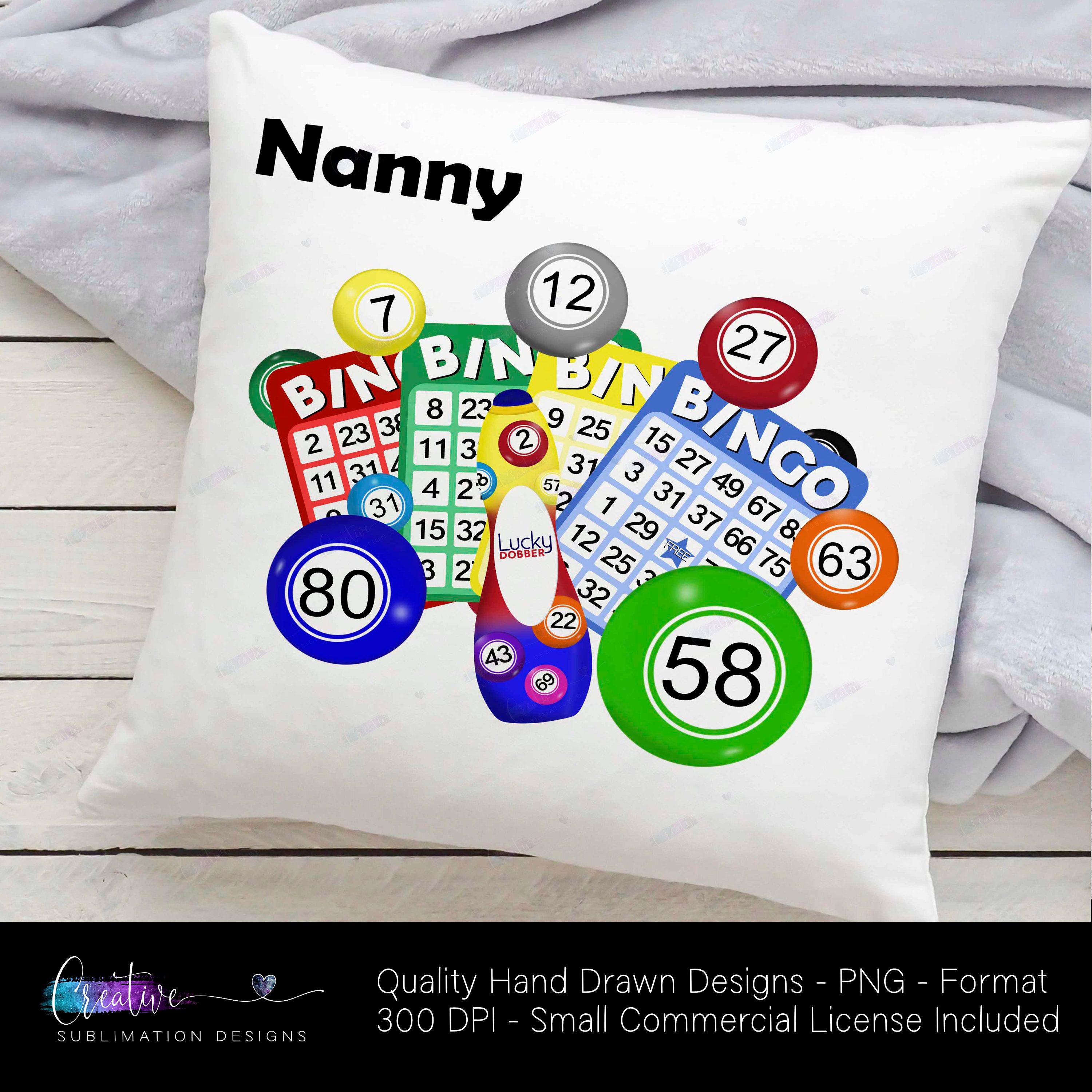 Bingo Clip Art Set Full House I Love Bingo Bingo Balls Etsy