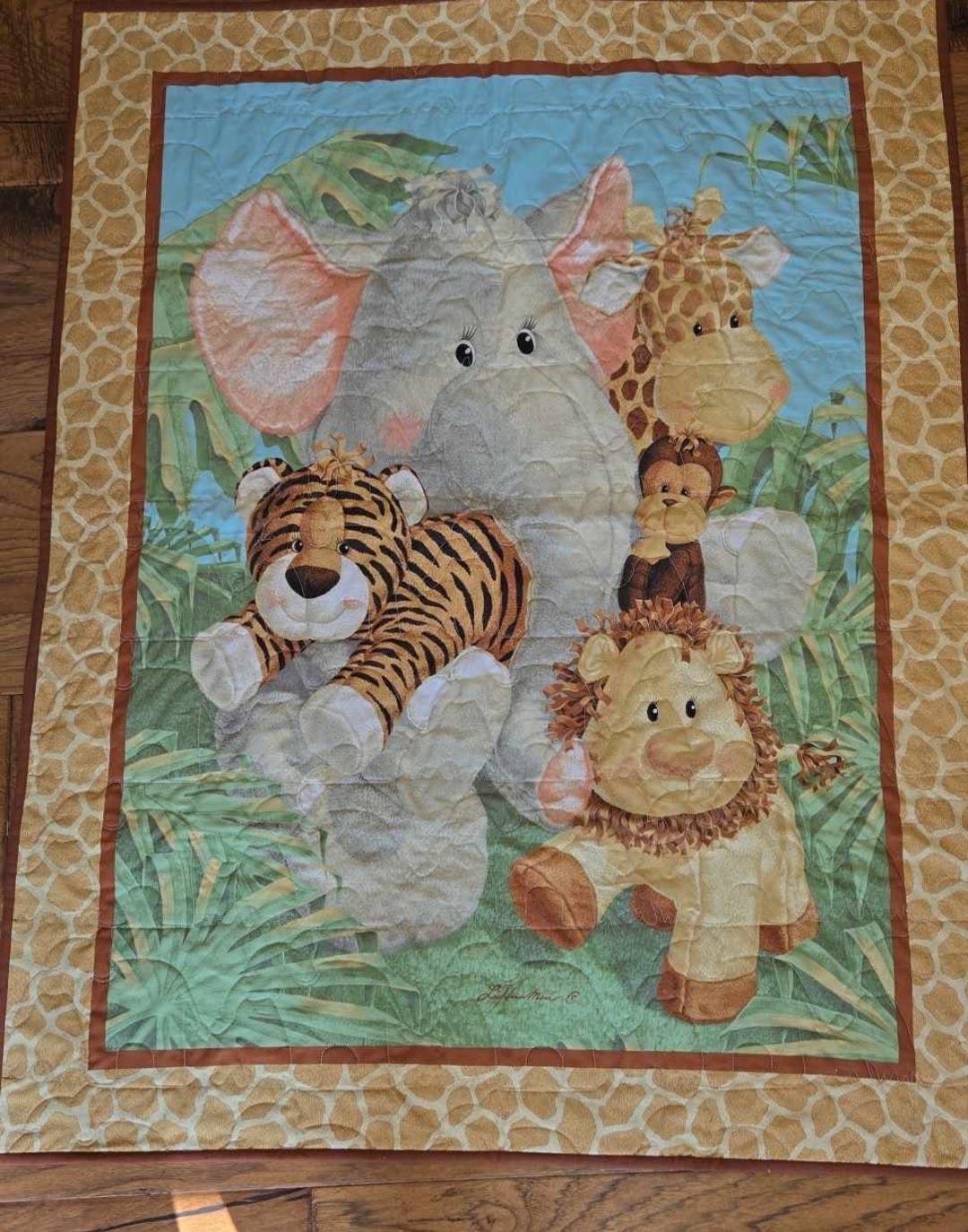 Jungle Animal Baby Quilt - Etsy