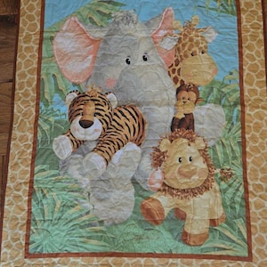 Jungle Animal Baby Quilt