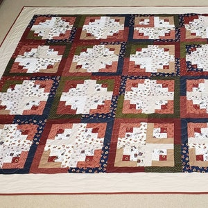 Log Cabin Queen Size Quilt