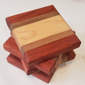 Handmade Exotic Hardwood Coaster Set
