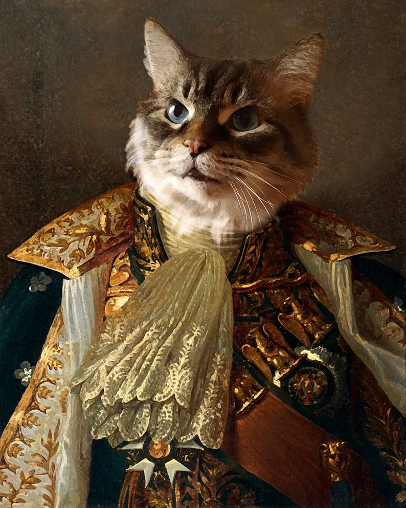 Pet Royalty Portraits Digital Art Prints Etsy