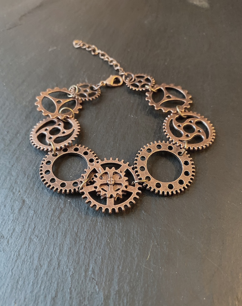 skeleton steampunk bracelet cog steampunk bracelet