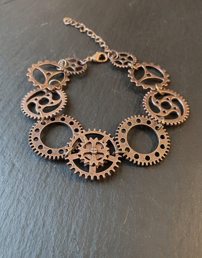 skeleton steampunk bracelet cog steampunk bracelet