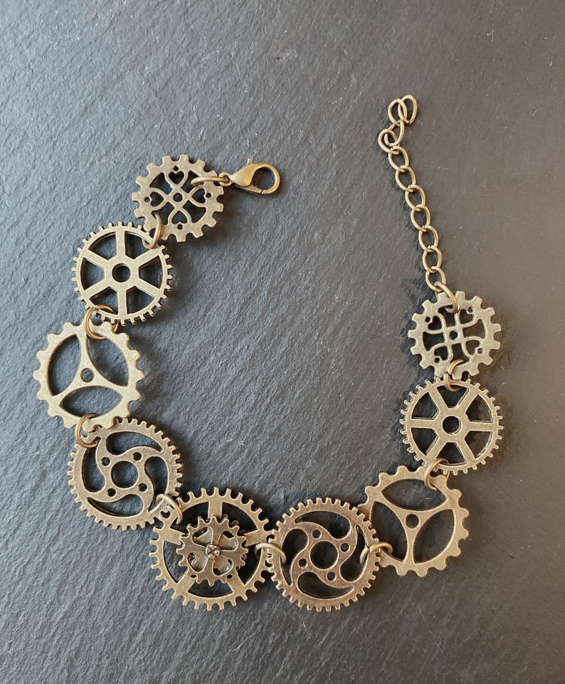 skeleton steampunk bracelet cog steampunk bracelet