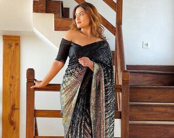 Sequin Sari - Etsy