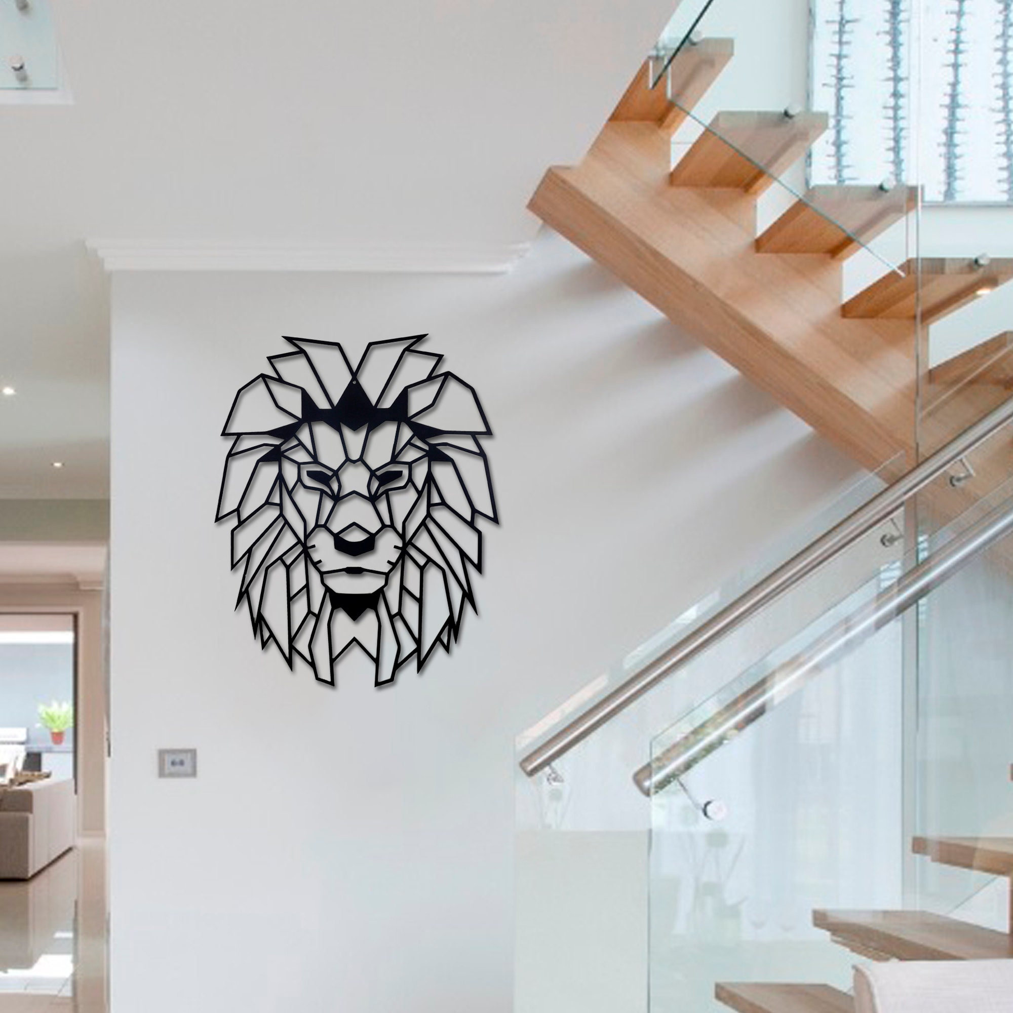 African Lion Metal Wall Decor Metal Lion Wall Art Living Etsy