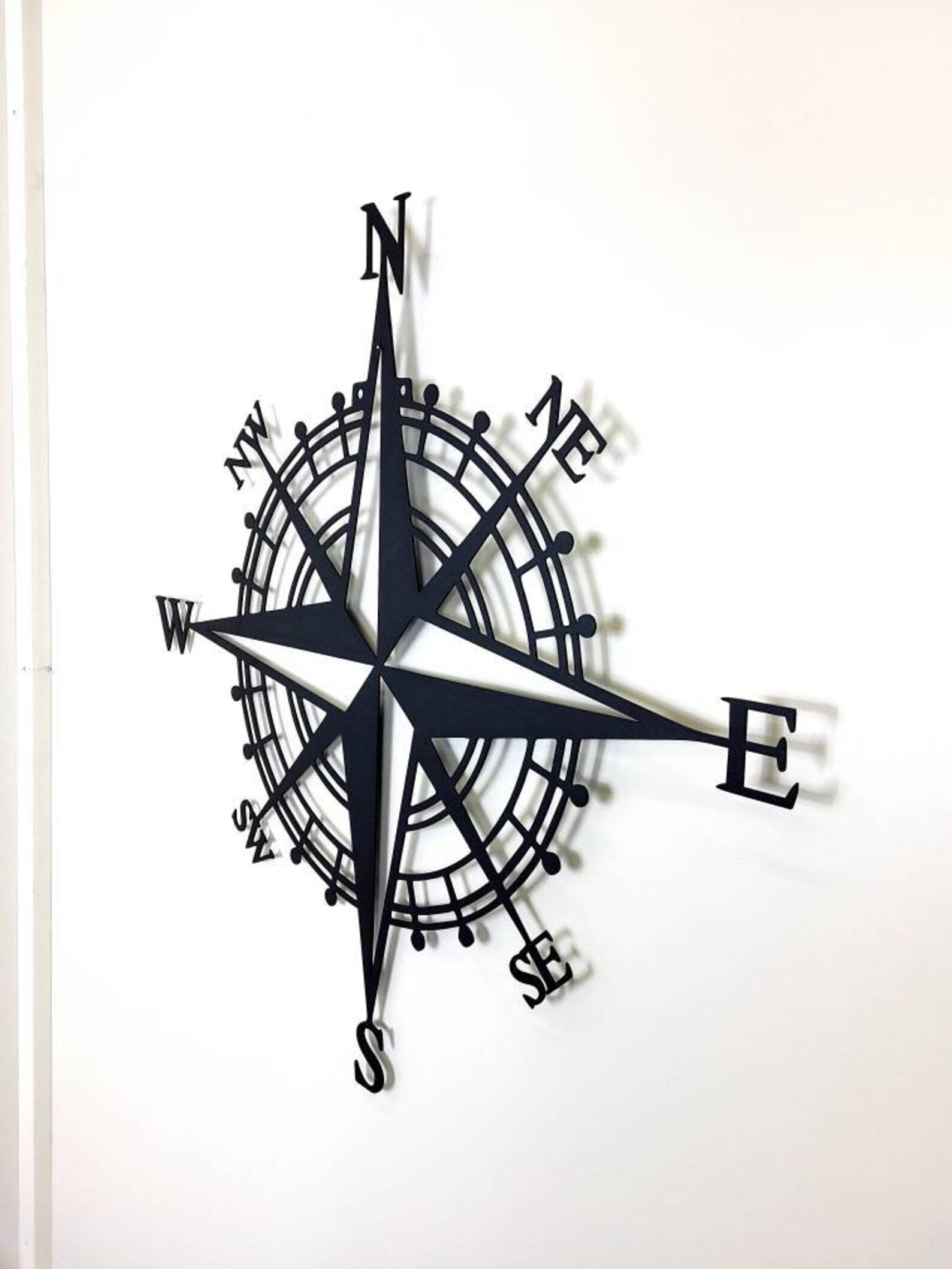 Compass Metal Wall Art Living Room Wall Decoration Outdoor Etsy