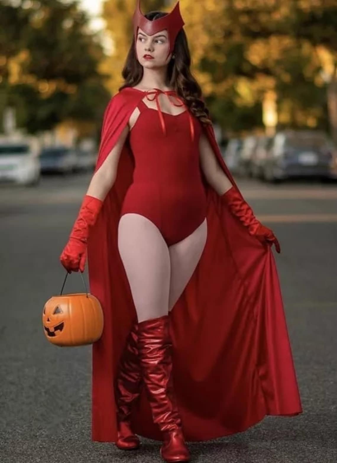 Wanda Vision Cosplay Scarlet Witch Cosplay With Cloak Etsy