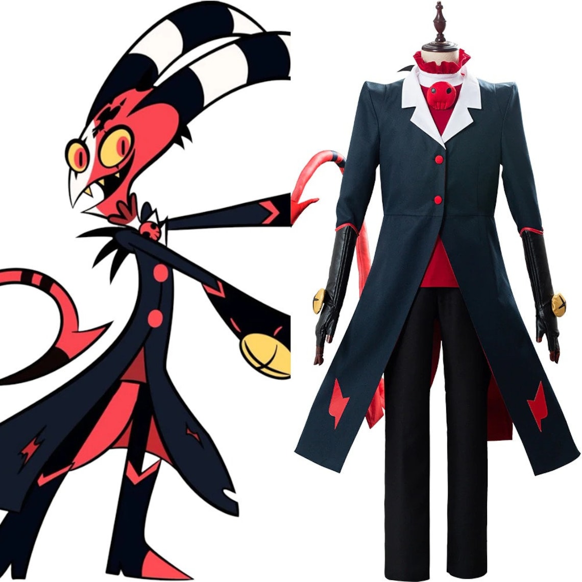 Hazbin Hotel Costume Blitzo Helluva Boss Costume Full Suit Etsy