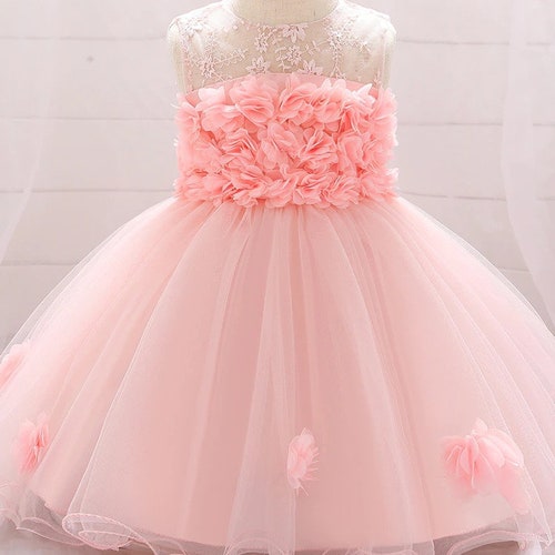 Bubblegum Pink Tutu Baby Girl Birthday Dress Flower Girls Tutu Etsy