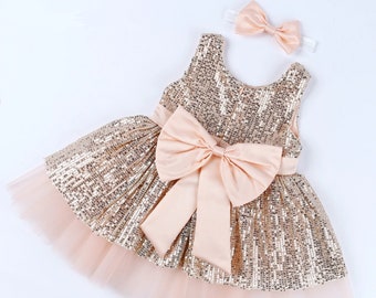 rose gold baby dress