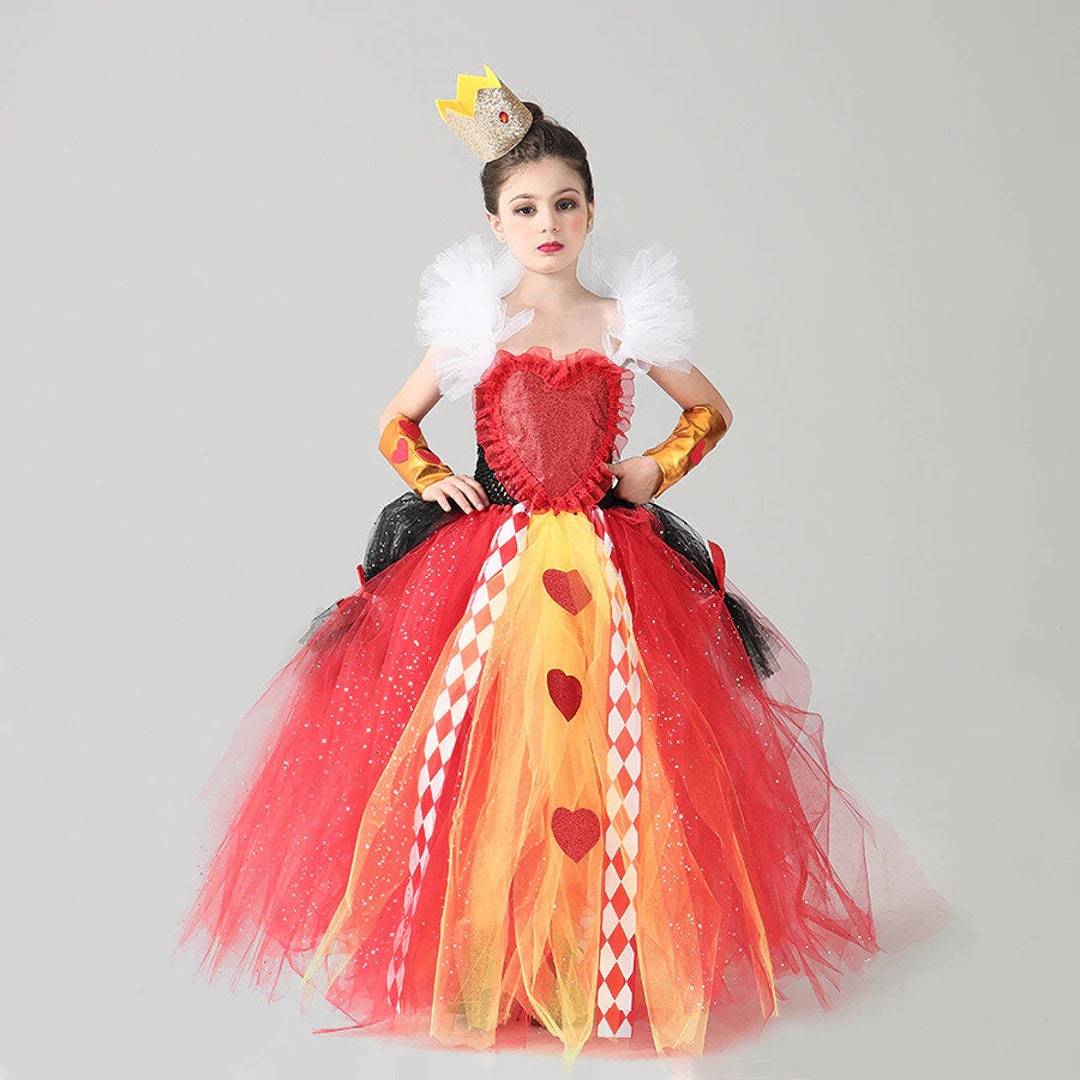 Girls Glitter Queen of Hearts Tutu Dress Handmade Tutu Dress Glitter