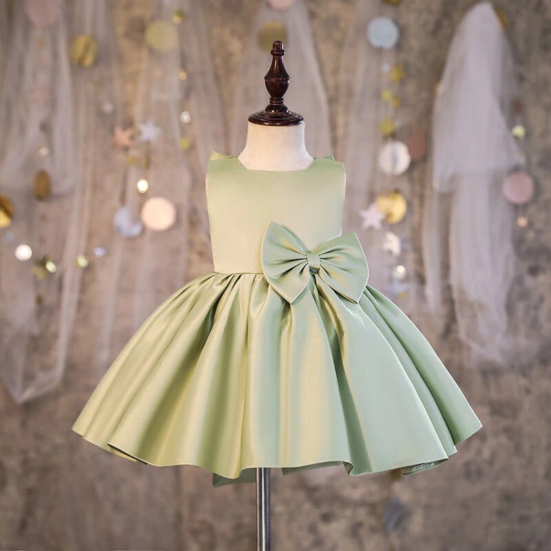 Kids Sage Green Dress Flower Girls Dress Wedding Party Etsy
