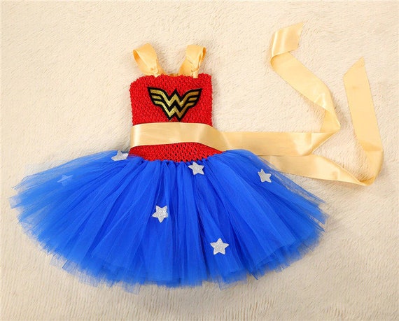 Super Girl Superhero Tutu Dress Costume de Super-héros fait à la