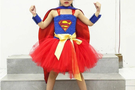 Doctor en Filosofía Cuyo Momento Super Girl Superhero Tutu Dress Disfraz de Superhéroe Hecho - Etsy España
