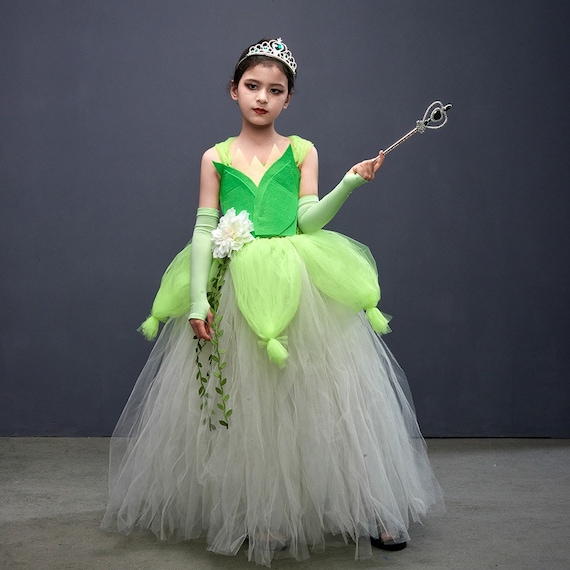 Robe Tutu Princesse Grenouille Enfants Costume de Princesse Tiana Tenue de  fête danniversaire pour filles Déguisement de princesse et de grenouille  Robe de princesse verte -  Canada