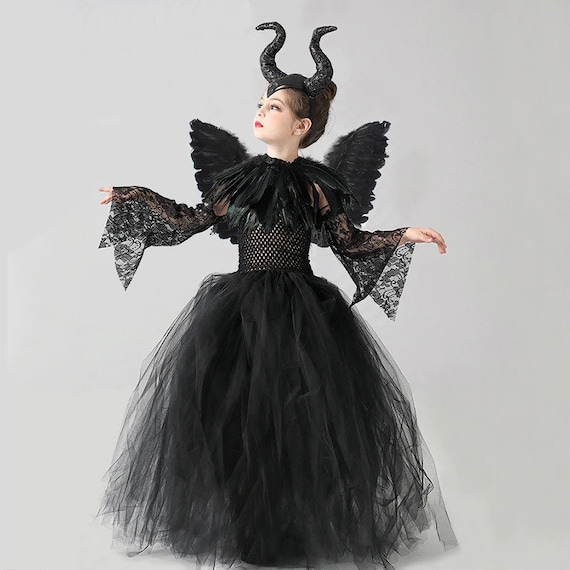 Gothic Girl Dress, Gothic Halloween Costume, Black Princess Dress