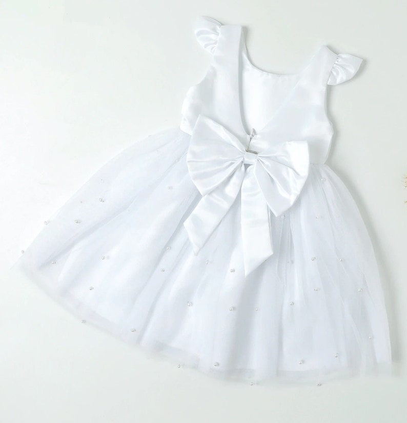 Kids Dusky Pink Pearl Dress Baby Flower Girls Dress Etsy