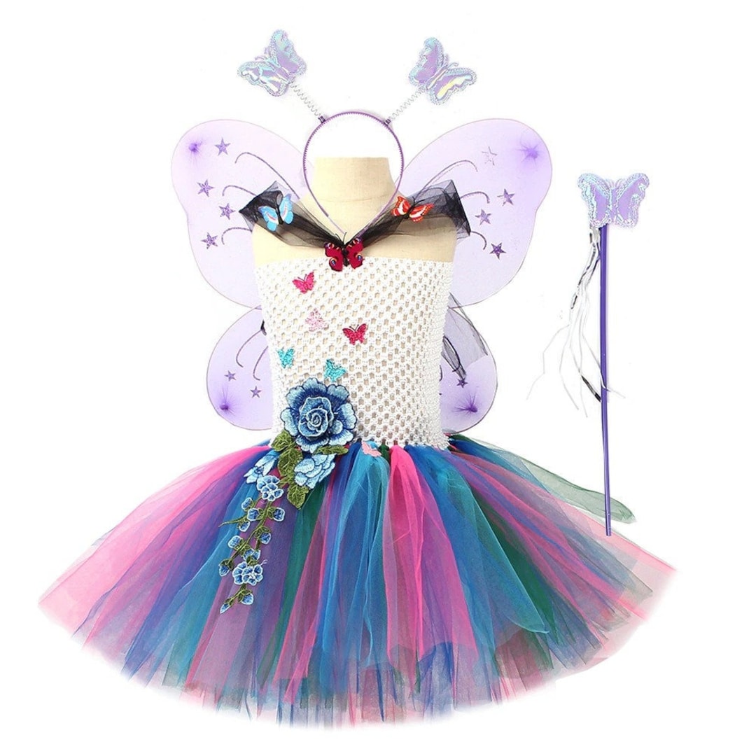 Girls Fairy Costume Tutu Dress