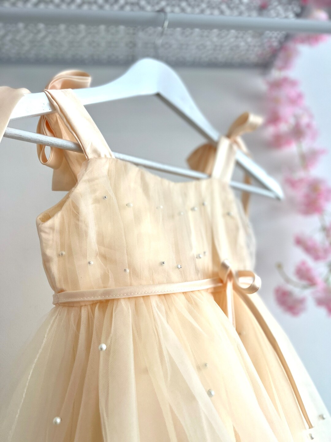 Baby Girls Cream Flower Girls Dress Kids Bridesmaid Cream Etsy UK